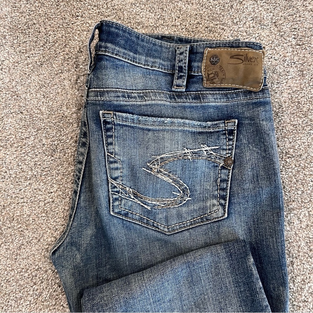 Silver Jeans Co Aiko Boot Cut Jean Pants Denim Blue Women’s Size W30 / L33 - Picture 1 of 16